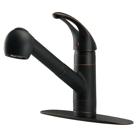 Bronze 280 Single Handle - Ultra Faucets UF12005 Oil Rubbed Bronze Single Handle Kitchen Faucet