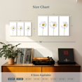 thumbnail image 3 of Elephant Stock Plucked Daisies Wall Art - Horizontal Multi Panel Canvas - Dining Room Wall Decor - Floral And Botanical Multi Panel - White And Yellow Decor - 23" x 14", 3 of 4