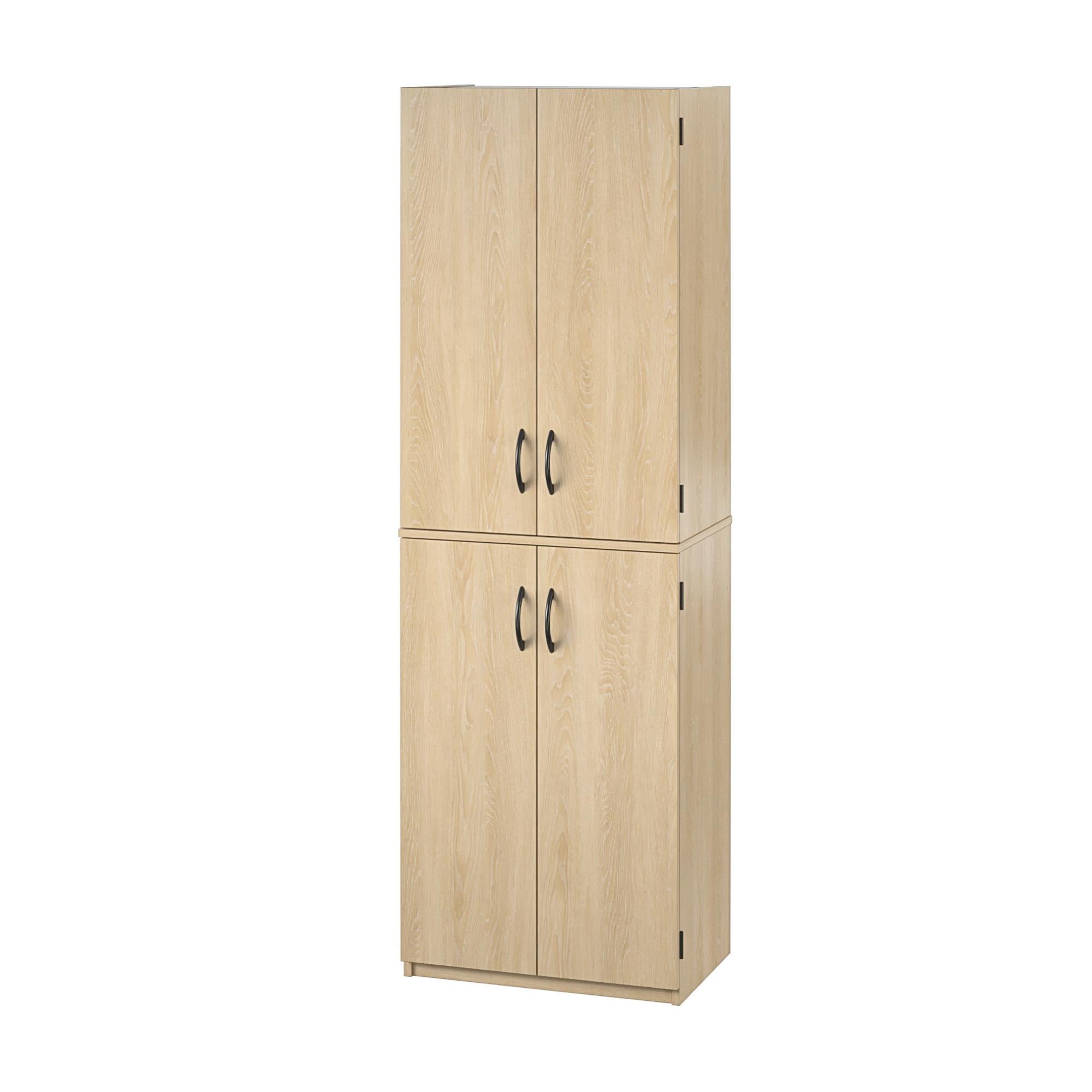 Mainstays 72" 4-Door Storage Cabinet, Natural