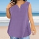 thumbnail image 2 of Sudaderas con capucha para mujer,Camisola de cuello en V para mujer, sin mangas, con botones, de imitación de tela, corte entallado, ideal para uso diario y en casa, sopatenor, 2 of 9