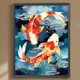 thumbnail image 1 of Cuadros Decorativos Pintura de diamante 5D DIY Taladro redondo completo Koi Fish Decoración del hogar (K652) Wdftyju embutido en tela, 1 of 7