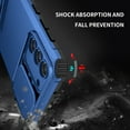 thumbnail image 4 of for Samsung Galaxy S23 FE Military Grade Heavy Duty Shockproof Protection Case, with Bracket and Lens Slide Window Hybrid 2 in 1 Phone Cover for Samsung Galaxy S23 FE,Blue, 4 of 11