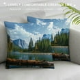 Chilfamy Mountain Lake Pillow Covers Summer Nautical for Couch Patio