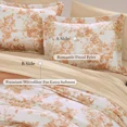 thumbnail image 2 of Amberspace Botanical Flowers Design 7-piece Bed in a Bag Comforter Set with Sheets,Autumn Leaf,King, 2 of 8