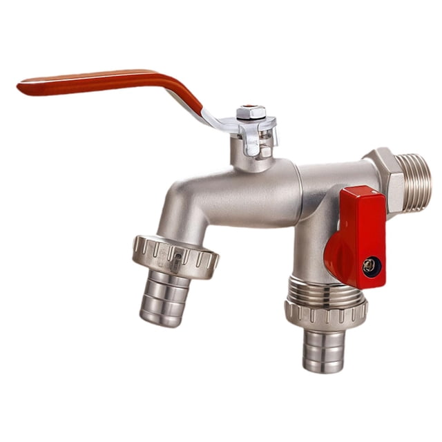 vortess Garden Faucet Connection Adapter Rust Resistant Two Out 4 Points Faucet for Lawn Style A