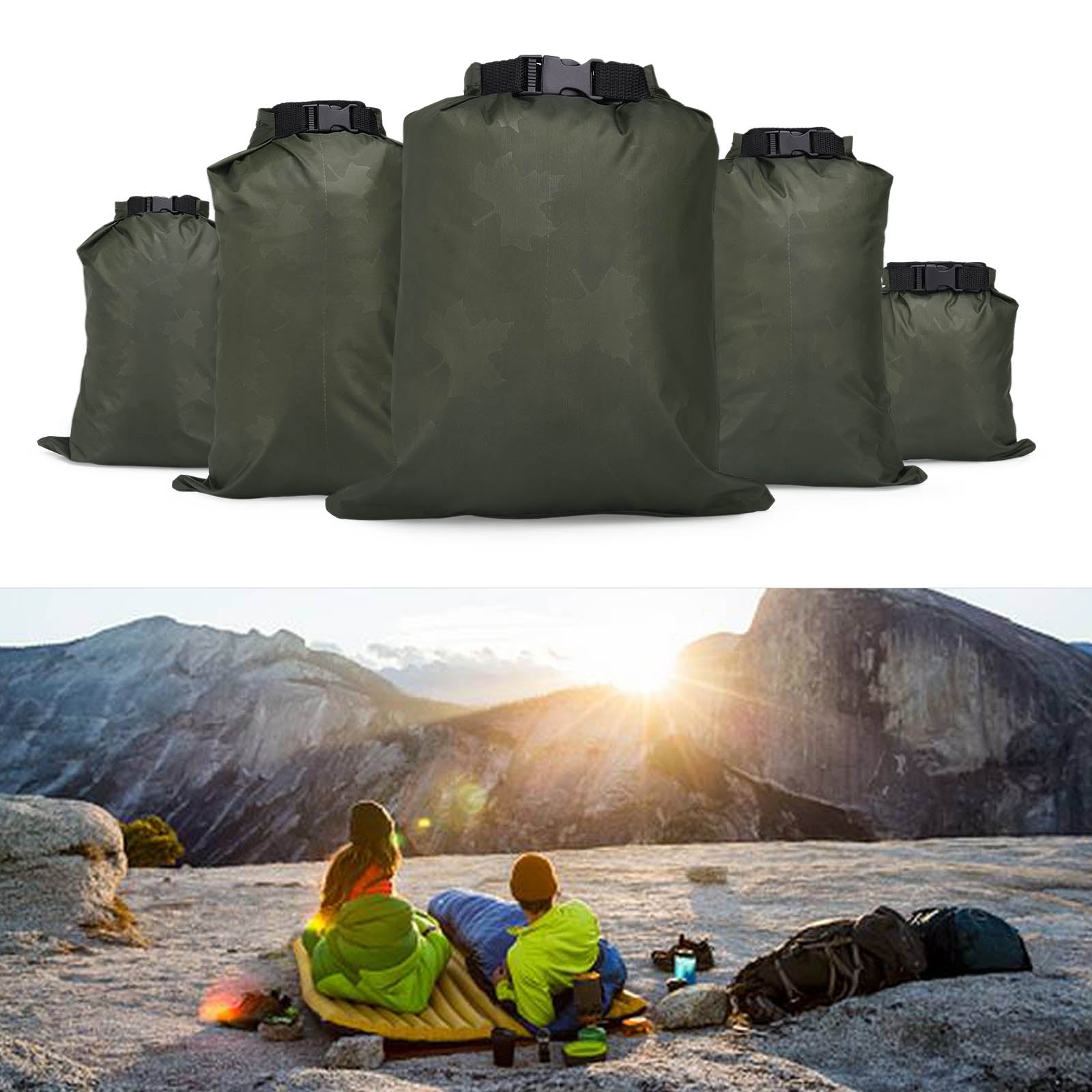 5Pcs Outdoor Swimming Waterproof Bag Camping Rafting Storage Dry Bag Adjustable TAPDRA Spare Part