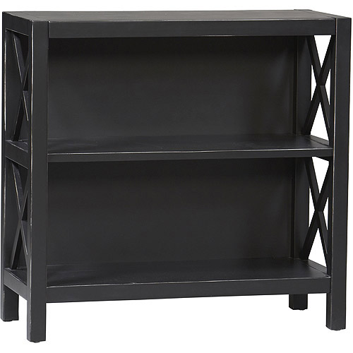 Linon Home Decor Products Anna Collection 3-Shelf Bookcase, Antique Black