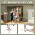 thumbnail image 4 of M MZG Heavy Duty Rolling Garment Rack Wire Clothes Rack for Hanging Clothes, Metal Closet Rack 3-Tier Clothing Rack Gold 17.7" D x 33.5" W x 70.3" H, 4 of 8