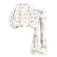 thumbnail image 5 of Grblisyd Outfits for Girls Casual Long Sleeve Cute Cartoon Print Sweatershirt and Flared Pants 2 Pieces Fall Winter Set Size 7-8 Years, 5 of 7