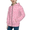 thumbnail image 2 of Sigee Breast Cancer Awareness for Teenage Zip Up Hoodies Long Sleeve Sweatshirts-Medium, 2 of 6