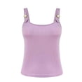 thumbnail image 5 of ClodeEU Women's Square Neck Spaghetti Strap Tank Top ,Summer Sleeveless Double Lined Basic Going Out Top Purple,Womens Plus L, 5 of 7