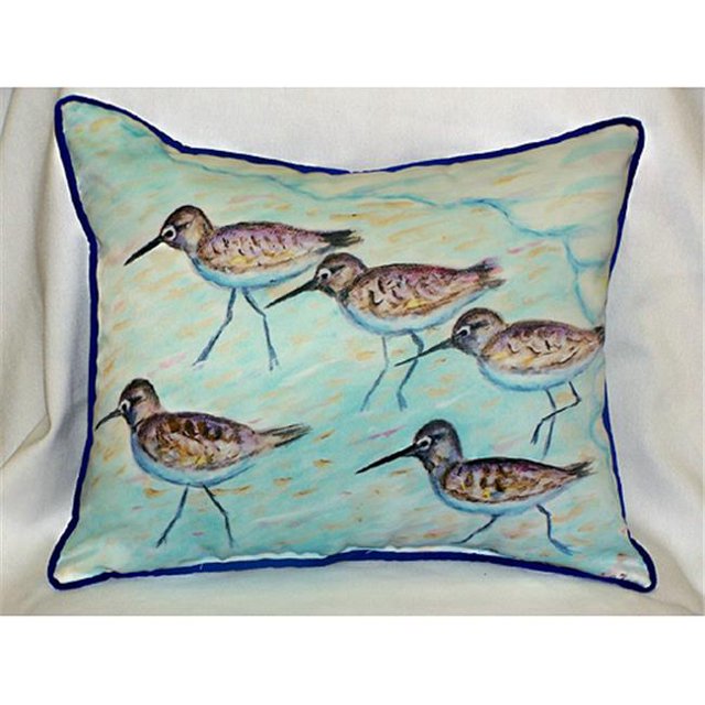 Betsy Drake HJ269 Coussin d'Art Sandpipers 15 Po x 22 Po