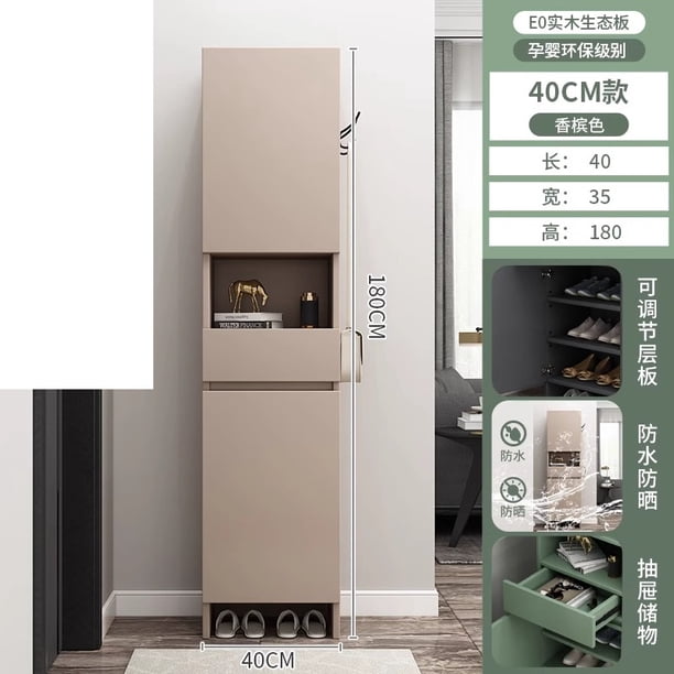 Zapatero con puerta de madera maciza, puerta para el hogar, puerta de tamaño pequeño, mini ultraestrecha