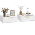 thumbnail image 1 of HOMCOM Floating Nightstands Set of 2, Bedside Tables White, 1 of 10