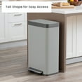 thumbnail image 2 of Home Zone Living 18.5 gal/70 Liter Kitchen Garbage Can Stainless Steel, Ocean Fog, 2 of 13