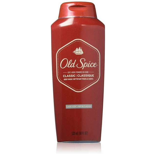 Old Spice Body Wash Classic Scent 18 oz (Pack of 2)