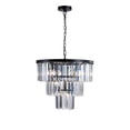 thumbnail image 7 of 20" 3-Tier Crystal Chandelier, 7-Light Black Frame Pendant Light for Living Room Dining Room Bedroom Ceiling, Elegant Modern Lighting, 7 of 7