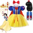 thumbnail image 2 of Disfraz de princesa de Disney Blancanieves para niñas pequeñas, vestido de fiesta de encaje para Halloween, 12 años, ropa de fantasía para fiesta de cumpleaños, disfraz de Cosplay, 2 of 4