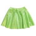 thumbnail image 2 of Girls Metallic Skater Skirts Girls Sequin Skirt Elastic Waist Pleated A-Line Green Mini Skirt Fairy Dress, 2 of 5