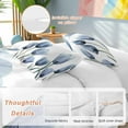 thumbnail image 4 of Blue Tulips Duvet Cover Set Full Size Flowers Minimalist Modern Art Soft Lightweight Comforter Covers 4 Piece Bedding Set with 1 Duvet Cover 1 Bed Sheet & 2 Pillow Shams, 4 of 8
