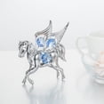 thumbnail image 5 of Matashi Home Decorative Tabletop Showpiece Chrome Plated Silver Pegasus Ornament with Blue Crystals, 5 of 8