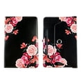 thumbnail image 5 of Flower Black for Walmart Onn 7-inch Tablet Case Universal Android Cases 360 Rotating Folio Stand Protector Pu Leather Cover Travel e-reader Card Cash Slots Multiple Viewing Angles, 5 of 5