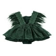 thumbnail image 1 of Combinaison Sans Manches pour Bébé Fille, Justaucorps à Franges en Dentelle Florale, Robe Tutu, 1 of 6
