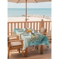 thumbnail image 2 of 60x102 Inch Outdoor Tablecloth with Umbrella Hole Zipper Rectangle Coastal Beach Tree Rectangular Tablecloths Outside Waterproof Summer Vintage Tropical Plant Patio Table Cloth Cover for Picnic Party, 2 of 8