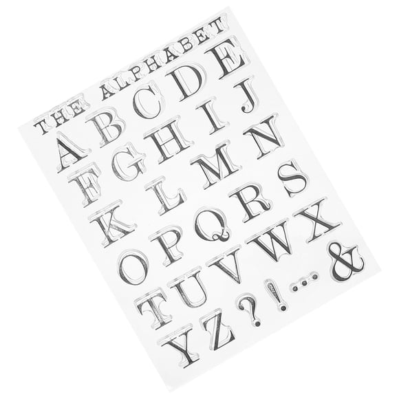 ETHZZLE Crafting Clear Silicone Stamp Set for DIY Card Making and Journaling Alphabet Designs