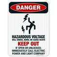 thumbnail image 1 of Hazardous Voltage Will Shock, Burn, Or cause Death Sign, OSHA Danger Sign, 18x24 Reflective Aluminum EGP, 1 of 1