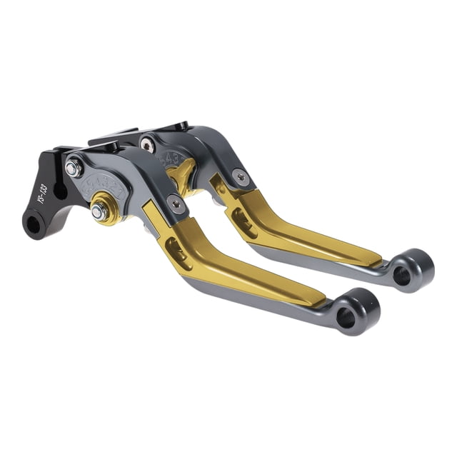 Palancas de freno y embrague cortas y largas para Suzuki GSXR150 2017-2020, palanca de freno ajustable de motocicleta, aleación de aluminio, mango de tono dorado con cabeza de titanio