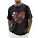 thumbnail image 5 of Camisas de Manga Larga para Hombres Imprimir Casual Cuello Redondo Blusa de Manga Corta, Camisas de Lino para Hombres, 5 of 8