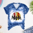 thumbnail image 4 of Fiudx Ropa de Mujer Camiseta Holgada Estampada con Cuello En V y Manga Corta para Mujer, 4 of 5