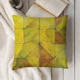 thumbnail image 3 of YINGXI  Yellow and Brown Oil Painting Colorful Texture Modern Pillow Covers, Colorful Image with Earthy Linen Square Throw Pillow Covers Sofa Decorative Pillowcase Cushion 12x12in, 3 of 5