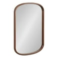 thumbnail image 1 of Kate and Laurel Talma Arched Oval Wall Mirror, 24 x 36, Dark Walnut, Transitional Capsule Mirror with Solid Poplar Wood Frame and Rounded Frame Profile, 1 of 8