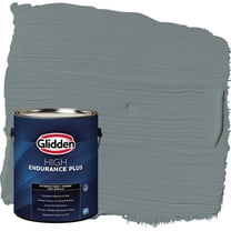 Glidden HEP Exterior Paint   Primer Flat, Garrison Gray / Grey, 1 Gallon