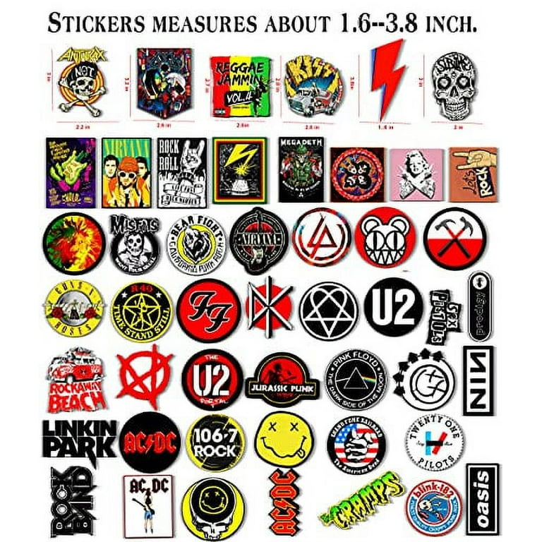 Maseihels 100pcs Cool Logo Icon Stickers Vinyl Waterproof Cool Funny  Stickers Decals for Adults Teens Kids Colorful Sticker Pack for Laptop  Phone