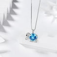 thumbnail image 2 of Juwaliy Collar de Elefante, Piedra Natal de Marcha Aguamarina, Dije de Sterling Silver 925, Joyería de Cristal Azul, Joyería para Mujer, Hija, Esposa, Madre, Regalos de Cumpleaños de Navidad, 2 of 6