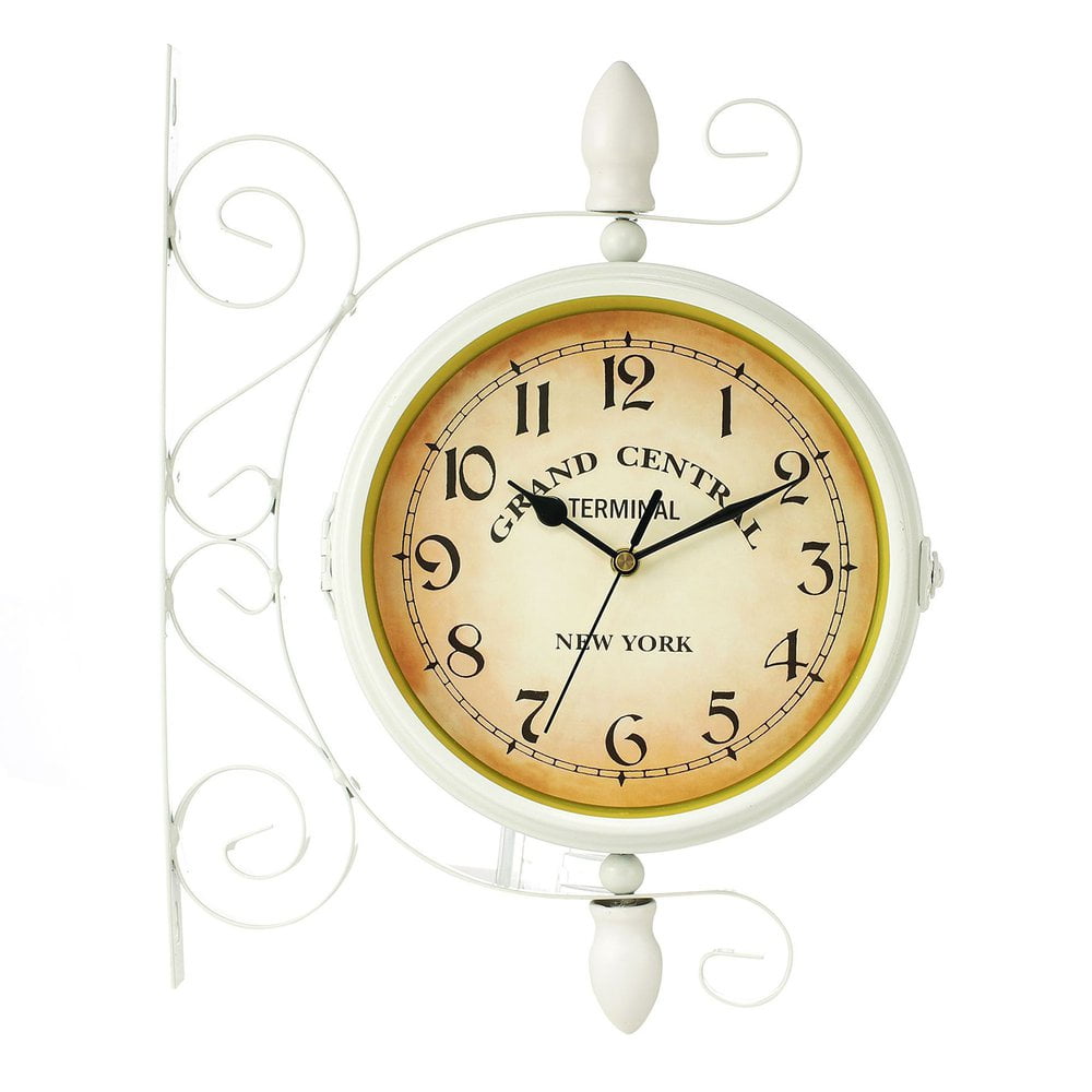 Double Sided Wall Clock 360 Degree rotate Home Vintage Retro Decorative