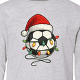 thumbnail image 4 of Inktastic Soccer Ball Christmas Lights Santa Hat Long Sleeve Youth T-Shirt, 4 of 5