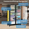thumbnail image 5 of Adoolla 39 Cu.Ft. Double Glass Door Commercial Upright Merchandiser Display Refrigerator with Adjustable Shelves & LED Lighting, 5 of 8