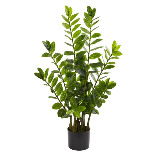 Nearly Natural 3' Zamioculcas Plastic Artificial Plant, Green