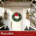 thumbnail image 6 of Christmas Wreath for Front Door Decoration Farmhouse Christmas Floral Wreath with Lights for Home Wall Porch Sign Indoor Outdoor Décor 18" Design2, 6 of 7