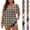#02 Camel, variant on Cold Shoulder Tops for Women Short Sleeve V Neck Striped Loose Fit T Shirts Weekend Outings Casual Blouses,3XL,#02 Blue