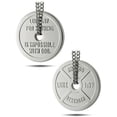 thumbnail image 3 of Women's Stainless Steel Weight Plate Necklace-Luke 1:37 by Shields of Strength, 3 of 4