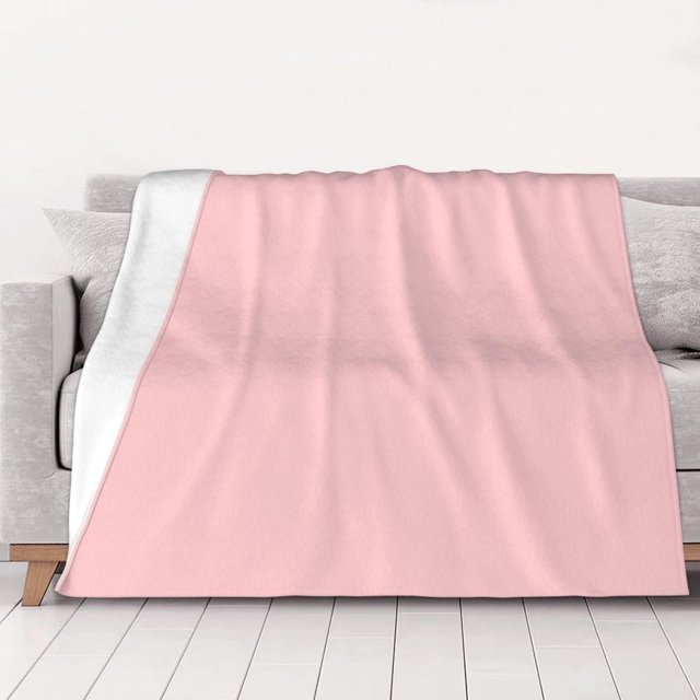 Manta suave de 50 x 40 pulgadas de color rosa liso para sofá, cama, mantas acogedoras para mujeres y niñas, linda manta de vellón esponjosa para decoración estética del hogar en otoño