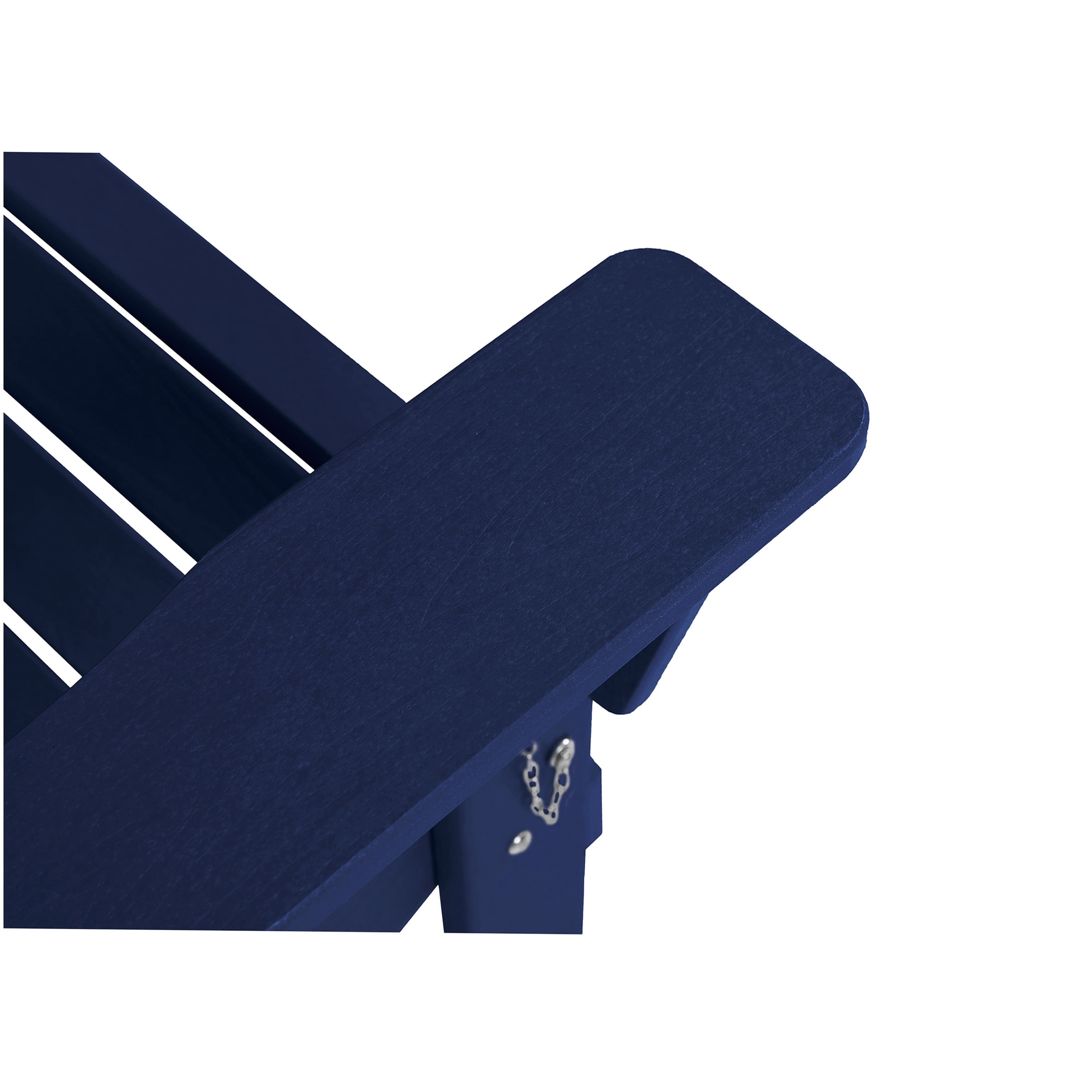3-Piece Folding Adirondack Chair Set with Table, Navy Blue Wood Texture Patio Chairs for Outdoor Relaxation