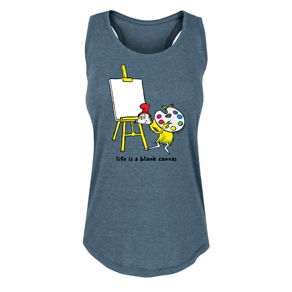 Dr. Seuss - Sam I Am Life Is A Blank Canvas - Women's Racerback Tank Top