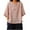 Pink, variant on hotojiny Cotton Linen Tops for Women Oversized Solid 3/4 Sleeve Plus Size V Neck T Shirts Loose Three Quarter Length Dressy Blouses
