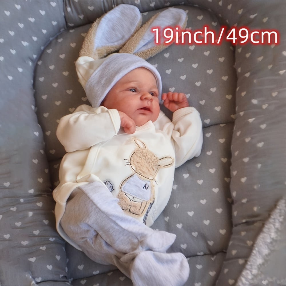 Wamdoll 19 Inch Preemie Reborn Baby Doll - Lifelike Painted Hair, Soft Touch Vinyl, Realistic Newborn Girl Toy For Kids 3+ - View #8